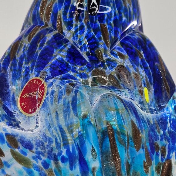 Formia Vetri Di Murano Italy Bird Blue Green Glass Figurine 58/500 REPAIRED - Picture 13 of 14